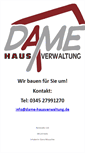 Mobile Screenshot of dame-hausverwaltung.de