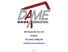 Tablet Screenshot of dame-hausverwaltung.de